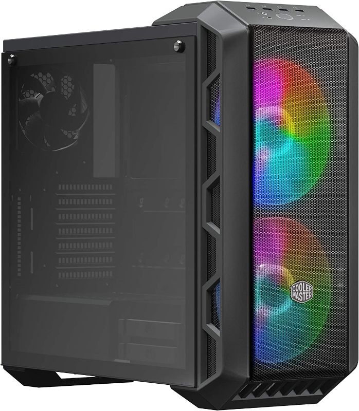 Photo 1 of Cooler Master MasterCase H500 ARGB Airflow ATX Mid-Tower with Mesh & Transparent Front Panel Option, Dual 200mm ARGB Fans, Tempered Glass & ARGB Lighting System (22.4 x 12.2 x 23.9 inches)
