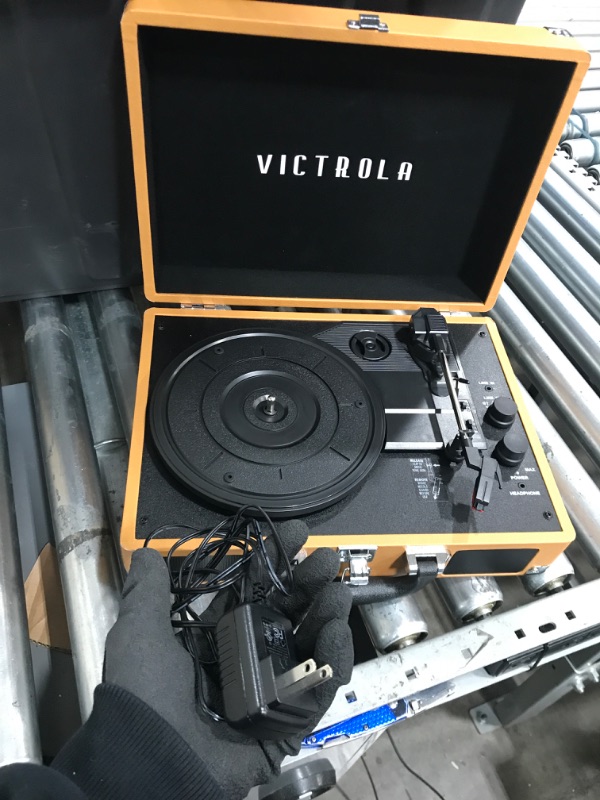 Photo 2 of *NOT exact stock photo, use for reference* 
Victrola Bluetooth Portable Suitcase Record Player with 3-Speed Turntable