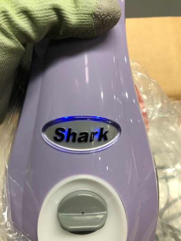 Photo 4 of ** POWERRS ON*** Shark S3504AMZ Steam Pocket Mop Hard Floor Cleaner with 1 Rectangle and 1 Triangle Mop Head, Natural Powerful Steam, Easy Maneuvering, Triangle & Rectangle Washable Pads, Quick Drying, Purple

