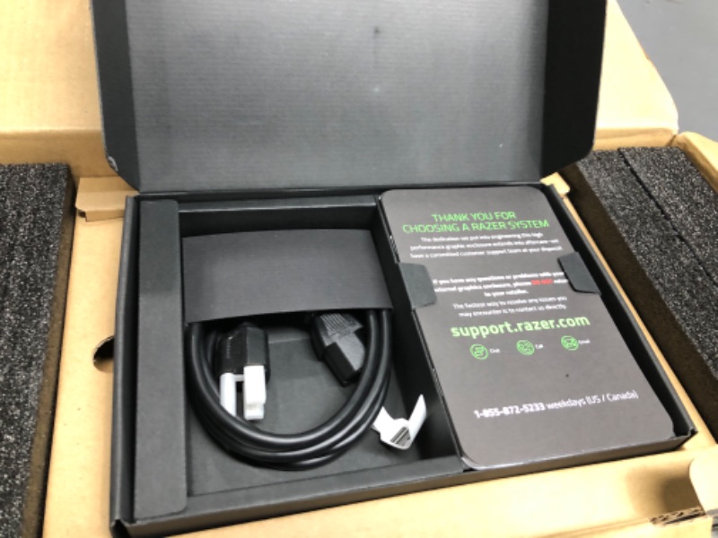 Photo 2 of Razer Core X Aluminum External GPU Enclosure (eGPU): Compatible with Windows & MacOS Thunderbolt 3 Laptops, NVIDIA /AMD PCIe Support, 650W PSU, Classic Black Classic Black Core X eGPU