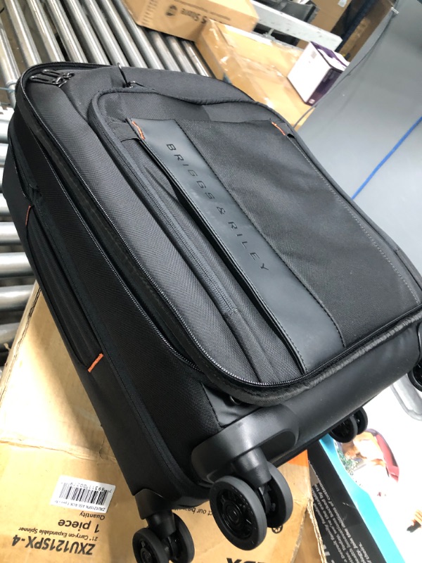 Photo 1 of Briggs & Riley ZDX-Expandable Luggage with 4 Spinner Wheels, Black, Carry-On 21 Inch Carry-On 21 Inch Black