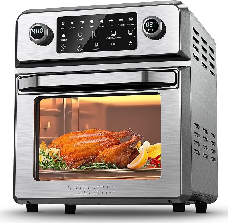 Photo 1 of Air Fryer Oven 16 Quart - 10-in-1 Airfryer Toaster Oven Combo with Rotisserie&Dehydrator - 1700W Large Convection Oven Countertop with Independent Switch Up&Down Heating Element - 8