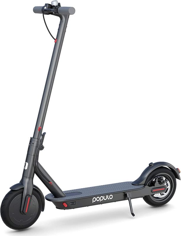 Photo 1 of POPULO ELECTRIC SCOOTER PNEUMATIC TIRES - UP TO 14.5 MILES & 15 MPH PORTABLE FOLDING COMMUTING SCOOTER FOR ADULTS WITH DOUBLE BRAKING SYSTEM.
