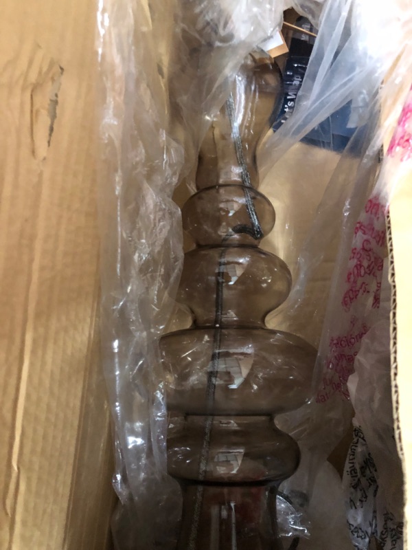 Photo 1 of **used-item, loose parts**
JONATHAN Y JYL4012E Madeline 35" Curved Glass LED Table Lamp Contemporary Transitional Bedside Desk Nightstand Lamp for Bedroom Living Room Office College Bookcase LED Bulb Included, Smoke Gray