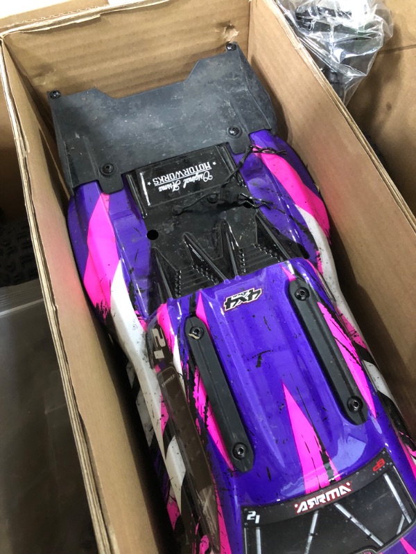 Photo 5 of ARRMA RC Truck 1/10 VORTEKS 4X4 3S BLX Stadium Truck RTR (Batteries and Charger Not Included), Purple, ARA4305V3T2