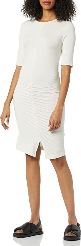 Photo 1 of Daily Ritual Women's Jersey Ruched Front Half-Sleeve Dress
