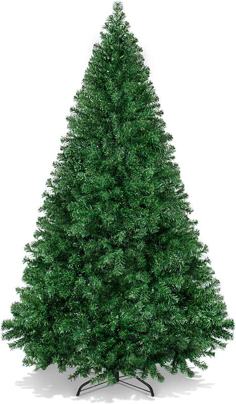 Photo 1 of  6ft Premium Hinged Artificial Holiday Christmas Pine Tree for Home, Office, Party Decoration w/ 1,000 Branch Tips, Easy Assembly, Metal...
