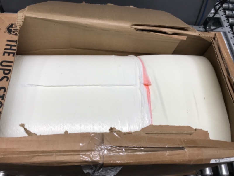 Photo 1 of Memory Foam Lash Bed Topper with Removable Cover, 73" x 29" White-2" Thickness
