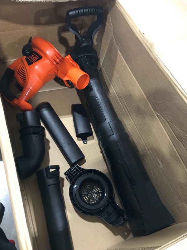 Photo 1 of BLACK+DECKER Leaf Blower & Leaf Vacuum, 3-in-1, 12-Amp, 250-MPH, 400-CFM (BV6000)