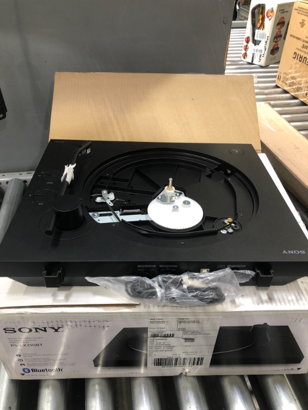 Photo 2 of Sony PS-LX310BT Belt Drive Turntable: Fully Automatic Wireless Vinyl Record Player with Bluetooth and USB Output Black