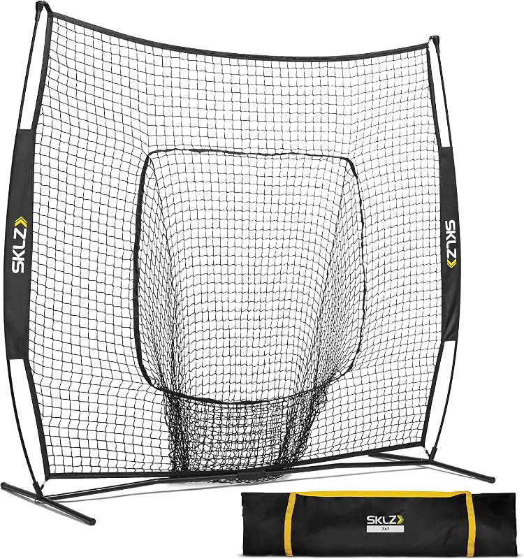 Photo 1 of SKLZ Portable Baseball and Softball Hitting Net with Vault, 7 x 7 feet
