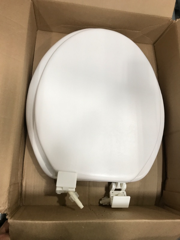 Photo 2 of Removable Soft Toilet Seat that will Never Loosen, ROUND - Premium Hinge, White