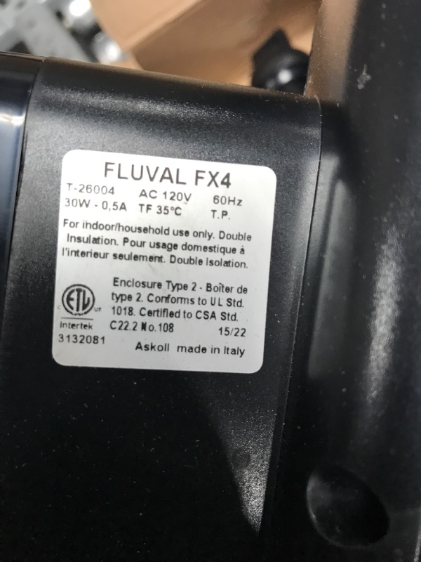 Photo 4 of *** POWERS ON *** FLUVAL FX4 High Performance Canister Filter