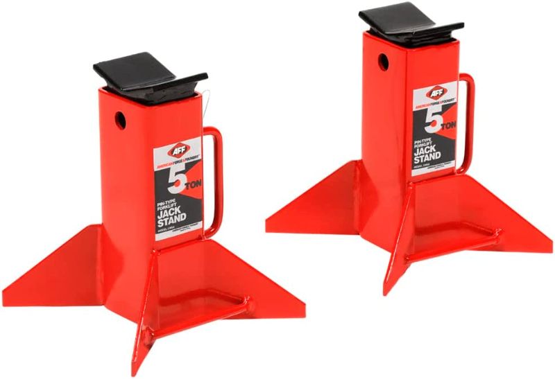 Photo 1 of AFF Heavy Duty Pin Type Jack Stands, 5 Ton (10,000 Lbs) Capacity, 1 Pair, 3305A