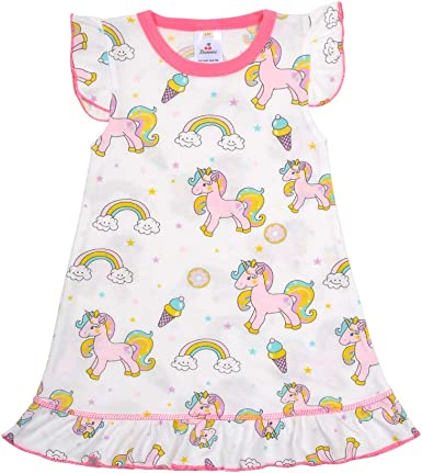 Photo 1 of Saadiya Girls Nightgown Unicorn Pajamas for Girls Princess Soft Cute Sleepwear