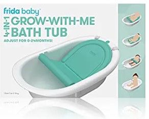 Photo 1 of 4-in-1 Grow-with-Me Bath Tub by Frida Baby Transforms Infant Bathtub to Toddler Bath Seat with Backrest for Assisted Sitting in Tub
