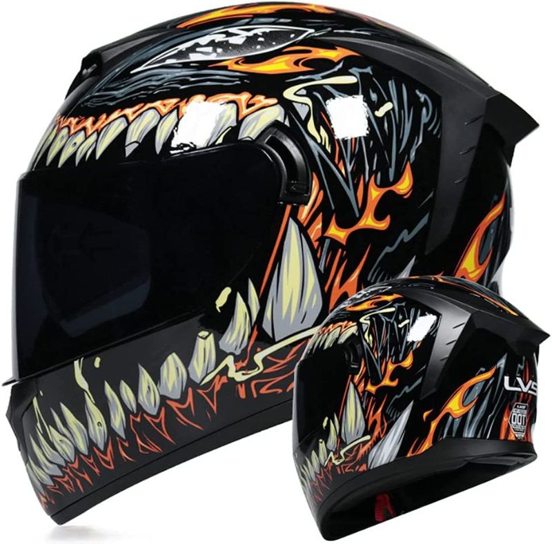 Photo 1 of TRIPERSON Full Face Motorcycle Helmet DOT Approved Motorbike Moped Street Bike Racing Crash Helmet, Men and Women
SIZE: LARGE
