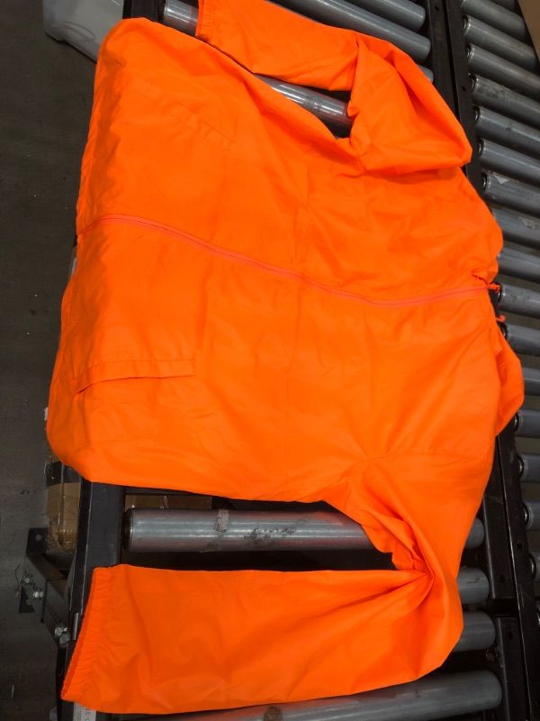 Photo 2 of Global Blank Lightweight Winter Water-Resistant Windbreaker, Zip-Up Hoodie Jacket for Men and Women Safety Orange 2XL