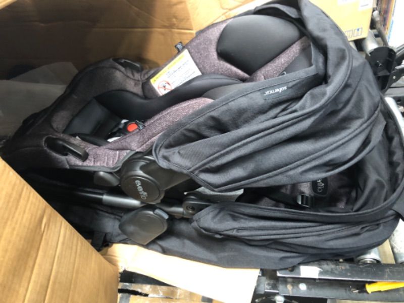Photo 1 of Evenflo Pivot Modular Travel System With SafeMax Car Seat Only Travel System Casual Grey