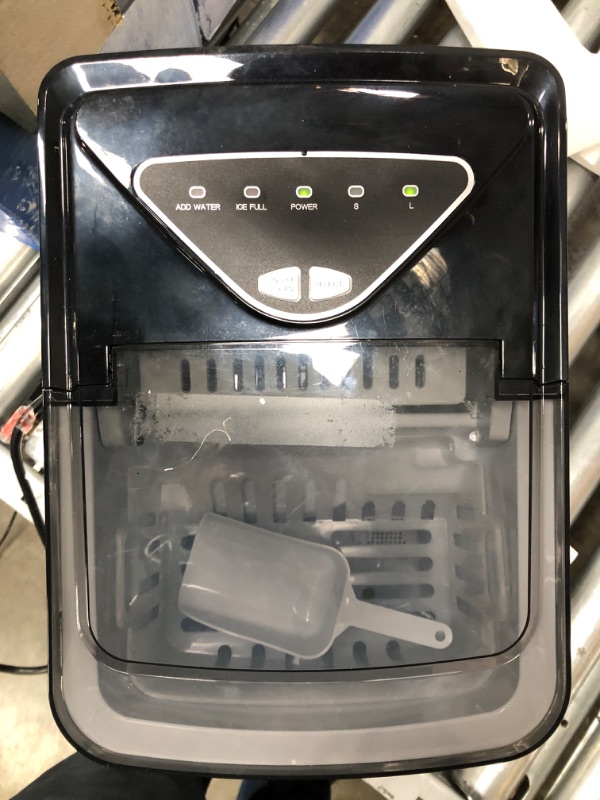 Photo 2 of **SEE NOTES** Ice Maker Machine for Countertop, 9 Bullet Ice Cubes Ready in 6 Minutes, 26lbs in 24Hrs Portable Ice Maker Machine Self-Cleaning, 2 Sizes of Bullet-Shaped Ice for Home Kitchen Office Bar Party Stainless Steel Ice Maker