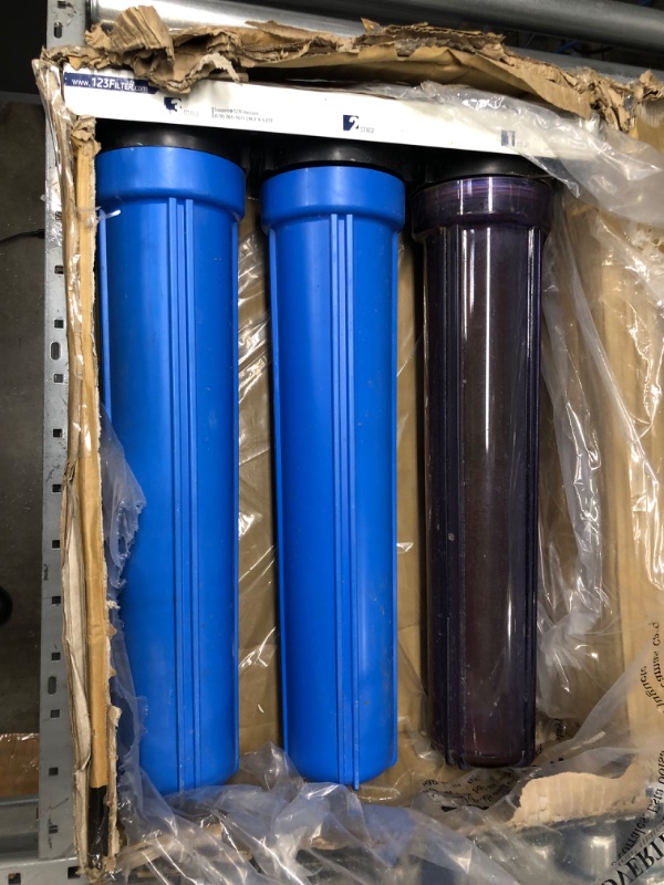 Photo 5 of ** NO FILTERS!!** iSpring Whole House Water Filter System w/ 20” x 2.5” Sediment & Carbon Water Filters, Clear 1st Stage Filter Housing, 3-Stage Whole House Water Filtration System, Model: WCB32C