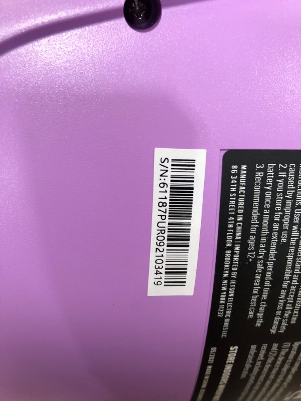 Photo 4 of *NONFUNCTIONAL* Jetson Litho X Hoverboard Weight Limit 220 Lb. 12 Purple Lava LED technology, Light-Up Deck, Illuminated Rims Tires, 500-Watt Motor Top Speed of 10 MPH 10 Mi Range 5 Hour Charge Time Hoverboards
