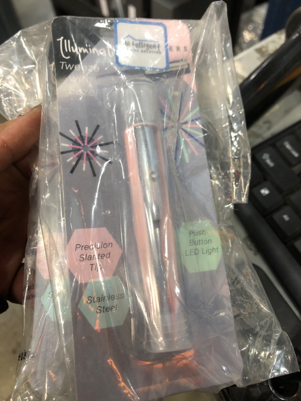 Photo 2 of 2 PACK LED ILLUMINATING TWEEZERS DURABLE COLOR VARIES NEW