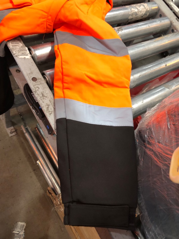 Photo 4 of **x-large**
SHORFUNE High Visibility Safety Jacket Waterproof and Windproof Reflective Hi Vis Detachable Orange