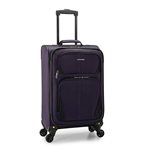 Photo 1 of **used item, minor dirt marks**
U.S. Traveler Aviron Bay Expandable Softside Luggage with Spinner Wheels, Purple, Carry-on 23-Inch
