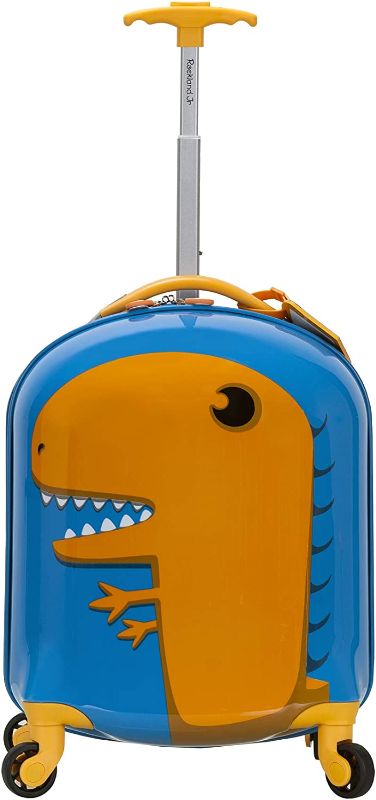 Photo 1 of Rockland Jr. Kid's My First Luggage - Hardside Spinner Luggage, Dinosaur, Carry-On 16-Inch
