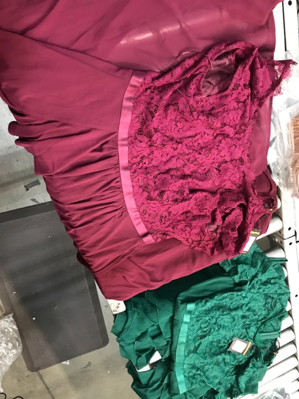 Photo 1 of 2 Pack Cocktail & Party Dresses | Plus Size & Vintage Lace Dress; m3876 dark green and m8366 magenta 