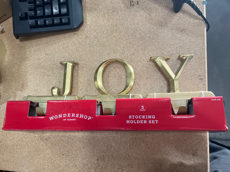 Photo 2 of **SEE NOTES**
3pc JOY Christmas Stocking Holder - Wondershop™