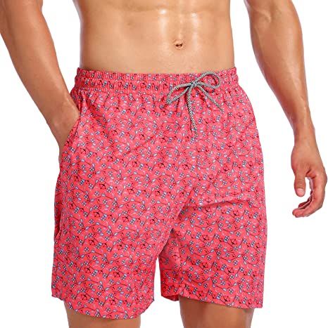 Photo 1 of Biwisy Mens Swim Trunks Quick Dry Beach Shorts Mesh Lining Swimwear Bathing Suits with Pockets XL