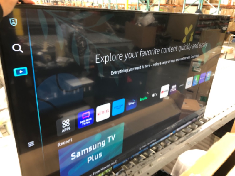 Photo 2 of SAMSUNG 55-Inch Class Crystal 4K UHD AU8000 Series HDR, 3 HDMI Ports, Motion Xcelerator, Tap View, PC on TV, Q Symphony, Smart TV with Alexa Built-In (UN55AU8000FXZA, 2021 Model)
