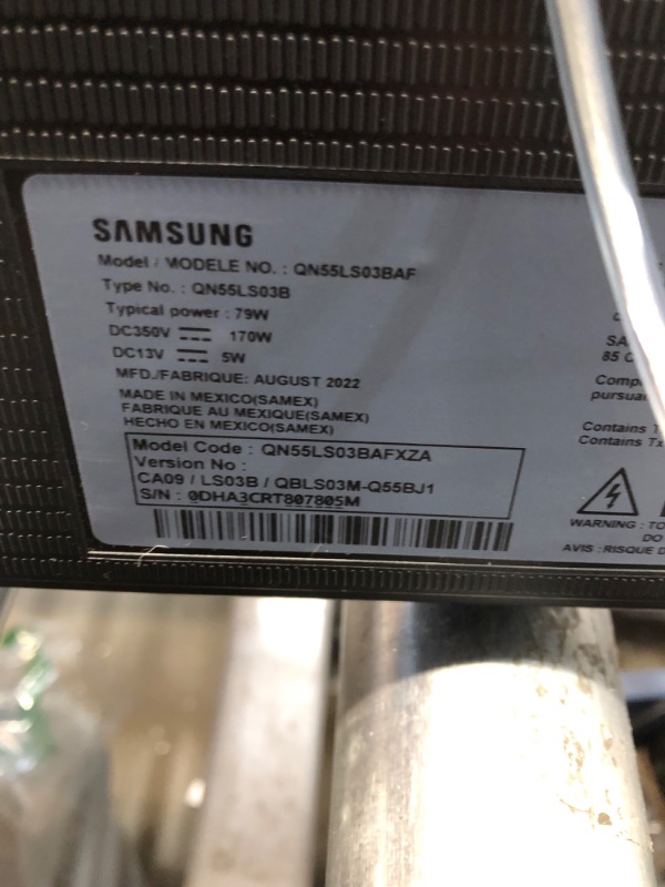 Photo 1 of SAMSUNG 55-Inch Class QLED 4K LS03B Series The Frame Quantum HDR, Art Mode, Anti-Reflection Matte Display Screen, Slim Fit Wall Mount Included, Smart TV with Alexa Built-In (QN55LS03BAFXZA,2022 Model)
