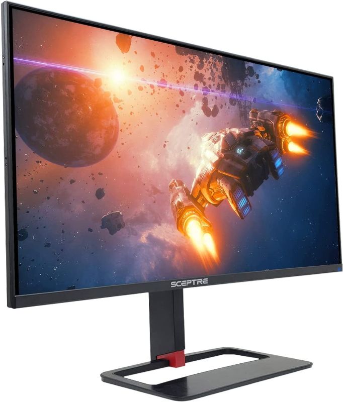 Photo 1 of Sceptre 27 inch QHD IPS LED Monitor 2560x1440 HDR400 HDMI DisplayPort up to 144Hz 1ms Height Adjustable, Build-in Speakers, Gunmetal Black 2021 (E275B-QPN168)
