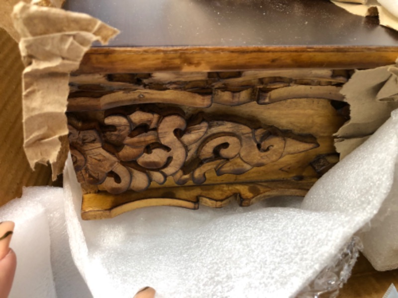 Photo 2 of **9"D x 16"W x 9"H**
Tribe Azure Fair Trade Small Altar Table, Meditation Table Altar, Small Puja Table, Meditation Altar Wood Wiccan Altar Table Buddhist Table, Tea Table Japanese, Small Low Side Table Dragon (Small)
