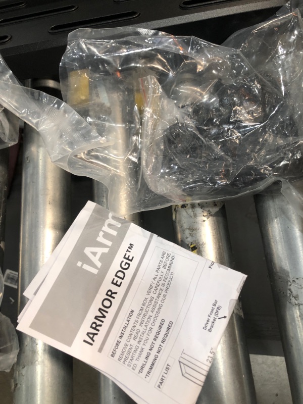 Photo 3 of **MISSING PARTS** APS iArmor 6.5in Nerf Bars Drop Steps Square Tube Rocker Guards Compatible with Toyota Tundra CrewMax Cab 07-21
