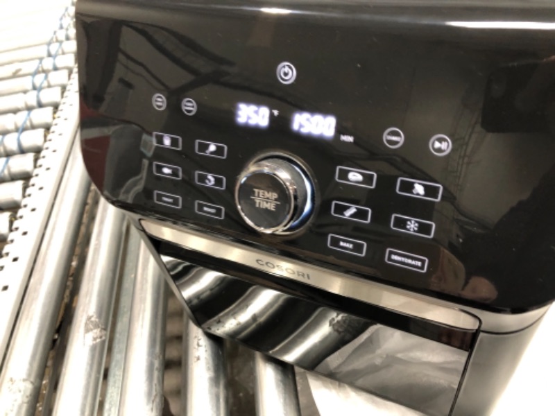 Photo 2 of **USED/SEE PHOTOS** COSORI Air Fryer Toaster Combo, 10 Qt Family Size 14-in-1 Functions (1000+ APP Recipes), Dishwasher-Safe Accessories with Roast Tray and Dehydrate Racks, Black Oven Pro Black Oven