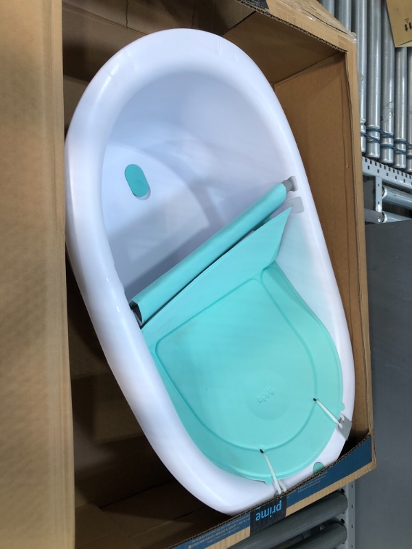 Photo 2 of 4-in-1 Grow-with-Me Bath Tub by Frida Baby Transforms Infant Bathtub to Toddler Bath Seat with Backrest for Assisted Sitting in Tub