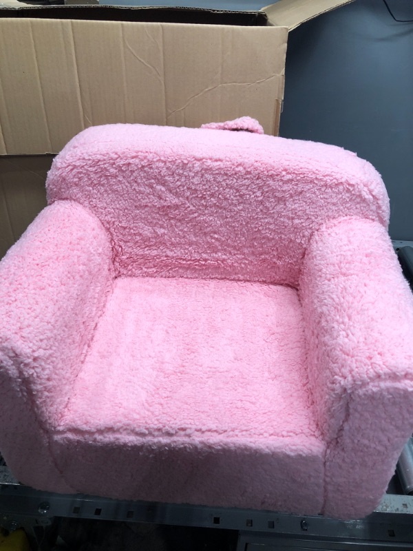 Photo 2 of Delta Children Cozee Sherpa Chair, Pink