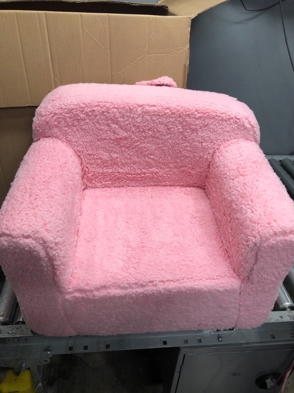 Photo 3 of Delta Children Cozee Sherpa Chair, Pink