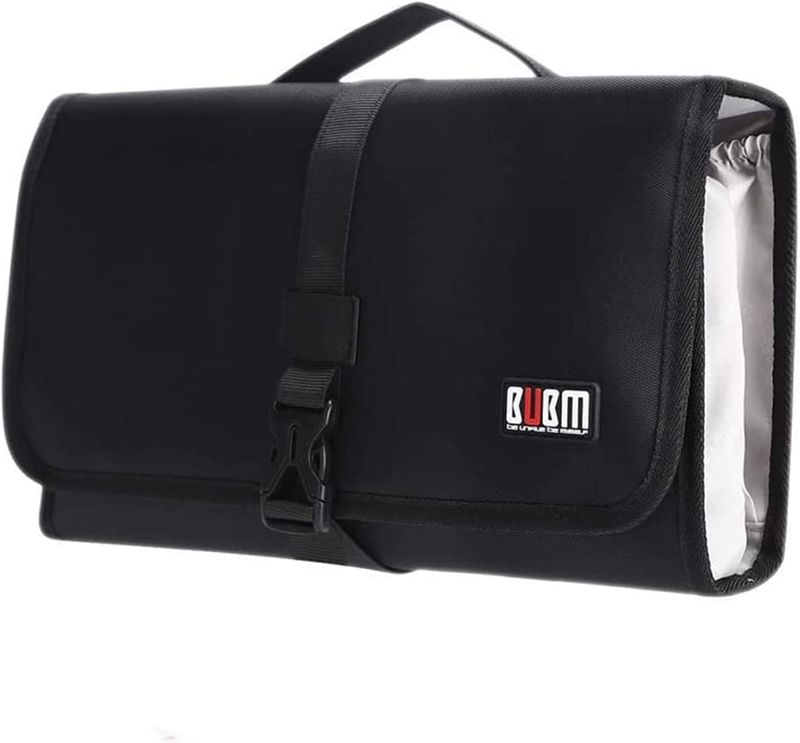 Photo 1 of BUBM Travel Carrying Protective Case for Dyson Airwrap Styler,Hang Storage Bag,Ideal for Travel and Home Use,Black