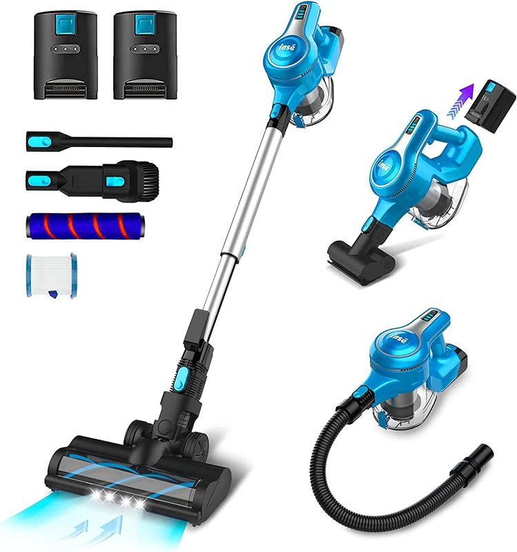 Photo 1 of NSE Cordless Vacuum Cleaner, 25Kpa 300W Brushless Stick Vacuum with 2 Batteries, Up to 90min Runtime, 10-in-1 Powerful Rechargeable Lightweight Cordless Vacuum for Carpet Hard Floor Pet Hair, S6P Pro