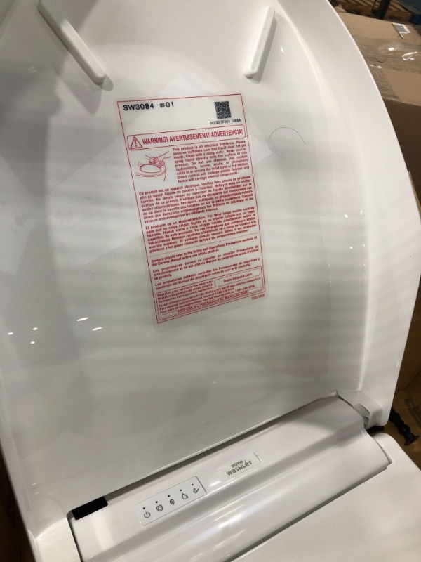 Photo 4 of ***PARTS ONLY*** 
TOTO SW3084#01 WASHLET C5 Electronic Bidet Toilet Seat with PREMIST and EWATER+ Wand Cleaning, Elongated, Cotton White C5 Elongated Cotton White