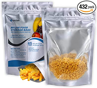 Photo 1 of 65Pcs 1 Gallon Mylar Bags for Food Storage - 10x14 Inches & 5 Mil Thick Ziplock Mylar Storage Bags for Food - Air Tight Seal Mylar Food Storage Bags
