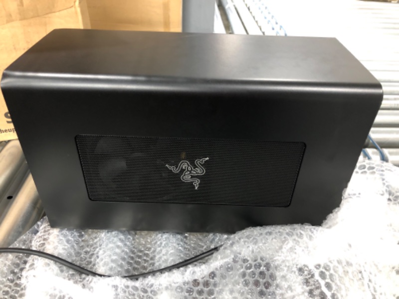 Photo 2 of (PARTS ONLY)Razer Core X Chroma Aluminum External GPU Enclosure (eGPU): Compatible with Windows & MacOS Thunderbolt 3 Laptops, NVIDIA /AMD PCIe Support, 700W PSU, 4x USB 3.1, 1x Gbit Ethernet, Chroma RGB, Black
