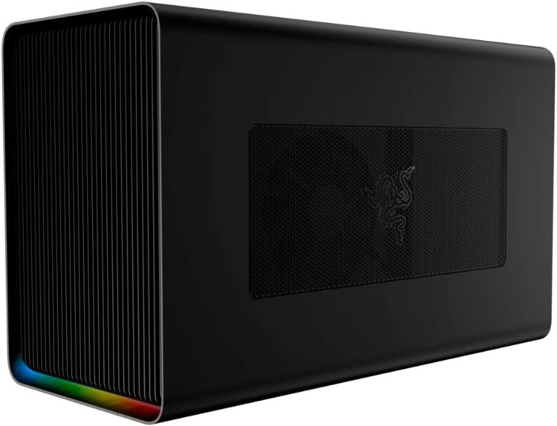 Photo 1 of (PARTS ONLY)Razer Core X Chroma Aluminum External GPU Enclosure (eGPU): Compatible with Windows & MacOS Thunderbolt 3 Laptops, NVIDIA /AMD PCIe Support, 700W PSU, 4x USB 3.1, 1x Gbit Ethernet, Chroma RGB, Black
