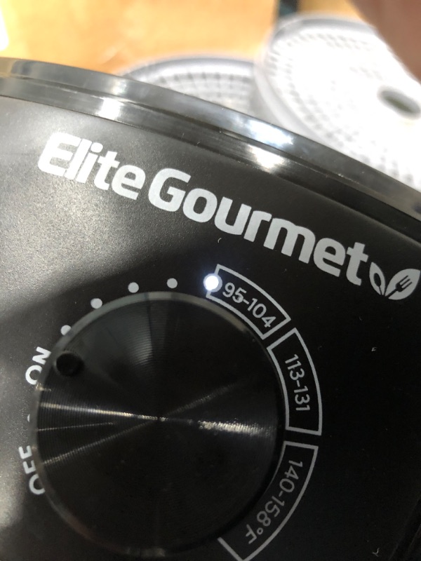 Photo 3 of ***TESTED WORKING*** Elite Gourmet Food Dehydrator with Adjustable Temperature Dial, Black