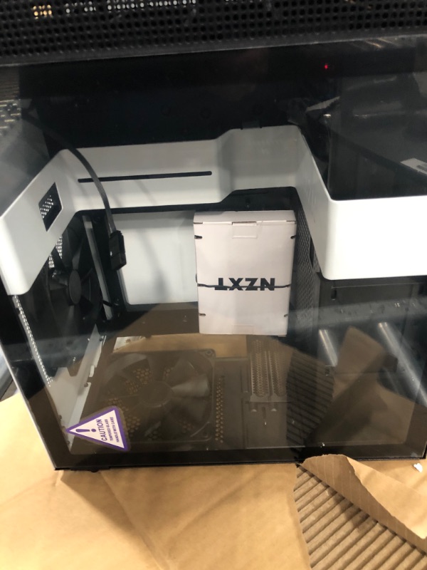 Photo 3 of NZXT H210i - CA-H210i-W1 - Mini-ITX PC Gaming Case - Front I/O USB Type-C Port - Tempered Glass Side Panel Cable Management - Water-Cooling Ready - Integrated RGB Lighting - White/Black i-Series H210i White/Black